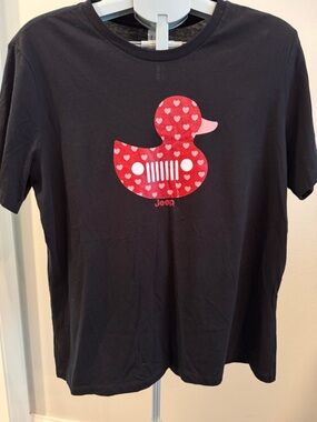 Jeep Black Tee with ❤️ Duck Graphic